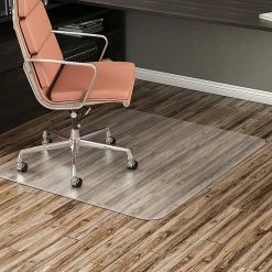 Deflect-O EconoMat 46'' X 60'' Rectangular Chair Mats For Bare Floors (CM21442F)