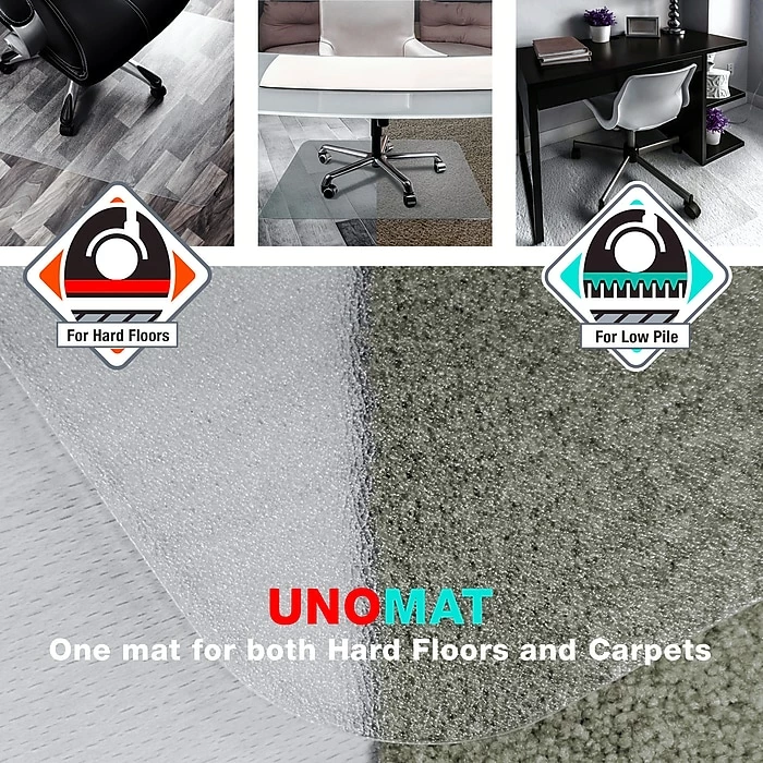 Floortex® Unomat Anti-Slip 35 X 47" Rectangular With Lip Chair Mat For Hard Floors And Carpet Tiles, Polycarbonate (128920LRA) 6 Floortex® Unomat Anti-Slip 35 X 47" Rectangular With Lip Chair Mat For Hard Floors And Carpet Tiles, Polycarbonate (128920LRA) - Image 6