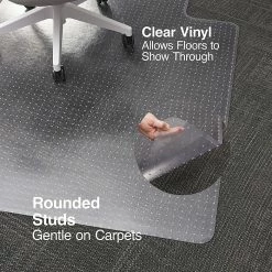 Staples 45" X 53''Low Pile Carpet Chair Mat, Rectangular, Crystal Clear Vinyl (27014-US/CC) 8 Staples 45" X 53''Low Pile Carpet Chair Mat, Rectangular, Crystal Clear Vinyl (27014-US/CC) -Office Chair Mats Sales Store unnamed file 128