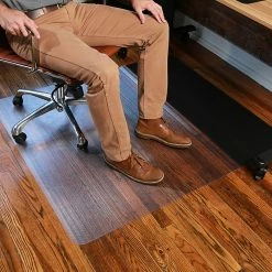 E.S. Robbins ES ROBBINS® 45" X 53'' Sit Or Stand Mat® For Hard Floors With Built-in Anti-Fatigue, Vinyl (ESR184603)