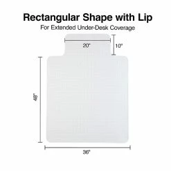 Staples 36" X 48'' Rectangular Chair Mat W/Lip For Carpet, Crystal Clear Vinyl (STP-17436) 10 Staples 36" X 48'' Rectangular Chair Mat W/Lip For Carpet, Crystal Clear Vinyl (STP-17436) -Office Chair Mats Sales Store unnamed file 16