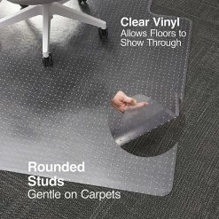 Staples 60" X 60" High Pile Carpet Chair Mat, Rectangular, Vinyl (28590) -Office Chair Mats Sales Store unnamed file 169