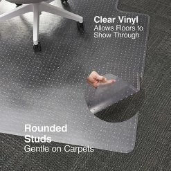 Staples 45" X 53'' Rectangle Chair Mat For Medium Pile Carpet, Vinyl (28592) -Office Chair Mats Sales Store unnamed file 175