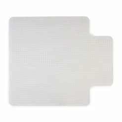 Staples 45" X 53" PlushMat Medium Pile Carpet Chair Mat, Rectangular W/Lip, Clear Vinyl (20236-CC)