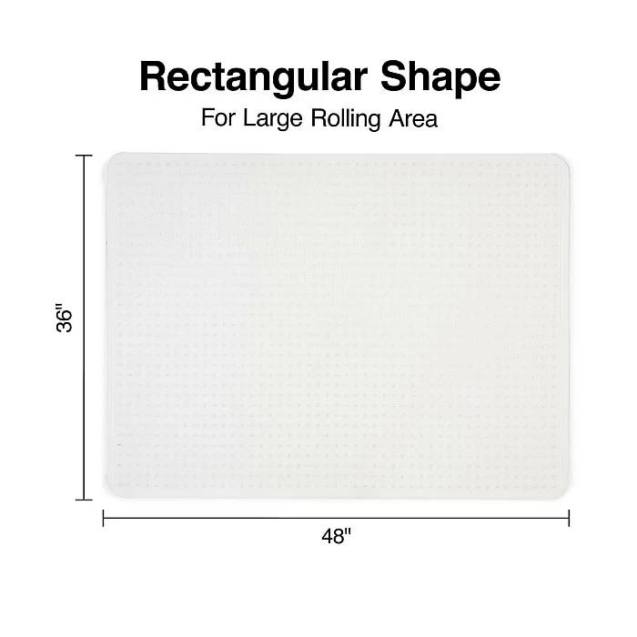 Staples 36" X 48'' Rectangle Chair Mat For Medium Pile Carpet, Vinyl (28591) 5 Staples 36" X 48'' Rectangle Chair Mat For Medium Pile Carpet, Vinyl (28591) - Image 5
