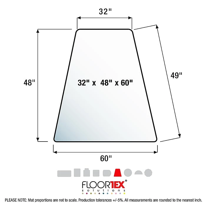 Floortex® Ultimat® 48" X 60" Corner Workstation Chair Mat For Carpets Up To 1/2", Polycarbonate (1115023TR) 7 Floortex® Ultimat® 48" X 60" Corner Workstation Chair Mat For Carpets Up To 1/2", Polycarbonate (1115023TR) - Image 7