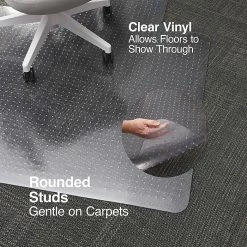 Staples 45" X 53" Extra High Rectangular Carpet Chair Mat W/Lip, Clear Vinyl (20362-CC) -Office Chair Mats Sales Store unnamed file 32