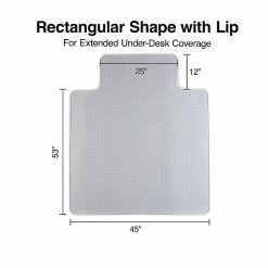 Staples 45" X 53" Extra High Rectangular Carpet Chair Mat W/Lip, Clear Vinyl (20362-CC) -Office Chair Mats Sales Store unnamed file 34