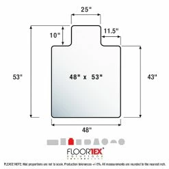 Floortex® Computex® Anti-Static 45" X 53" Rectangular With Lip Chair Mat For Carpets Up To 3/8", Vinyl (31341526LV) -Office Chair Mats Sales Store unnamed file 388