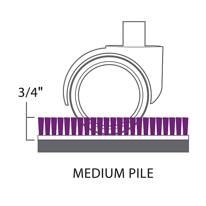 ES Robbins EverLife 36" X 48'' Chair Mat For Medium Pile Carpet With Lip, Vinyl (122073) 4 ES Robbins EverLife 36" X 48'' Chair Mat For Medium Pile Carpet With Lip, Vinyl (122073) - Image 4