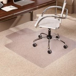 ES ROBBINS® EverLife® 45" X 53'' Chair Mat For Flat To Low Pile Carpet With Lip, Vinyl (ESR120123)