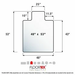 Floortex® Ultimat® 48" X 53" Rectangular With Lip Chair Mat For Carpets Up To 1/2", Polycarbonate (1113423LR) -Office Chair Mats Sales Store unnamed file 429