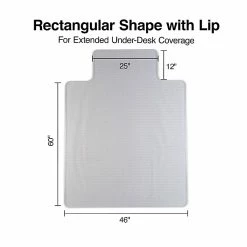 Staples 46" X 60" Rectangular Medium Pile Carpet Chair Mat W/Lip, Vinyl (27015-US/CC) -Office Chair Mats Sales Store unnamed file 46