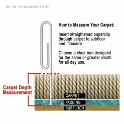 ES Robbins EverLife 46" X 60'' Chair Mat For Low Pile Carpet, Vinyl (128371) -Office Chair Mats Sales Store unnamed file 464