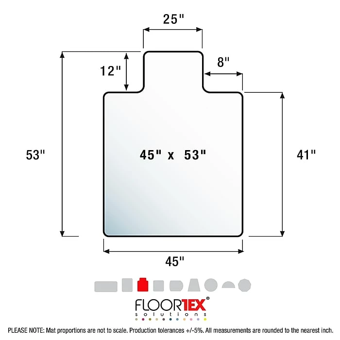 Cleartex Floortex® Advantagemat® 45" X 53" Rectangular With Lip Chair Mat For Carpets Up To 1/4", Vinyl (11341525LV) 7 Cleartex Floortex® Advantagemat® 45" X 53" Rectangular With Lip Chair Mat For Carpets Up To 1/4", Vinyl (11341525LV) - Image 7