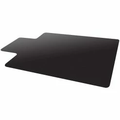Deflect-O Blackmat 45'' X 53'' Studded Chair Mat With Wide Lip, Black Vinyl (CM11232BLKCOM)