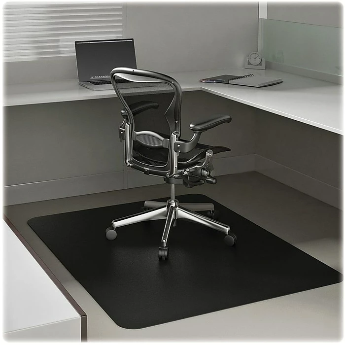 Deflect-O EconoMat 46" X 60" Occasional Use Chair Mat For Commercial Low Pile Carpeting, Black (CM11442FBLK) 1 Deflect-O EconoMat 46" X 60" Occasional Use Chair Mat For Commercial Low Pile Carpeting, Black (CM11442FBLK)