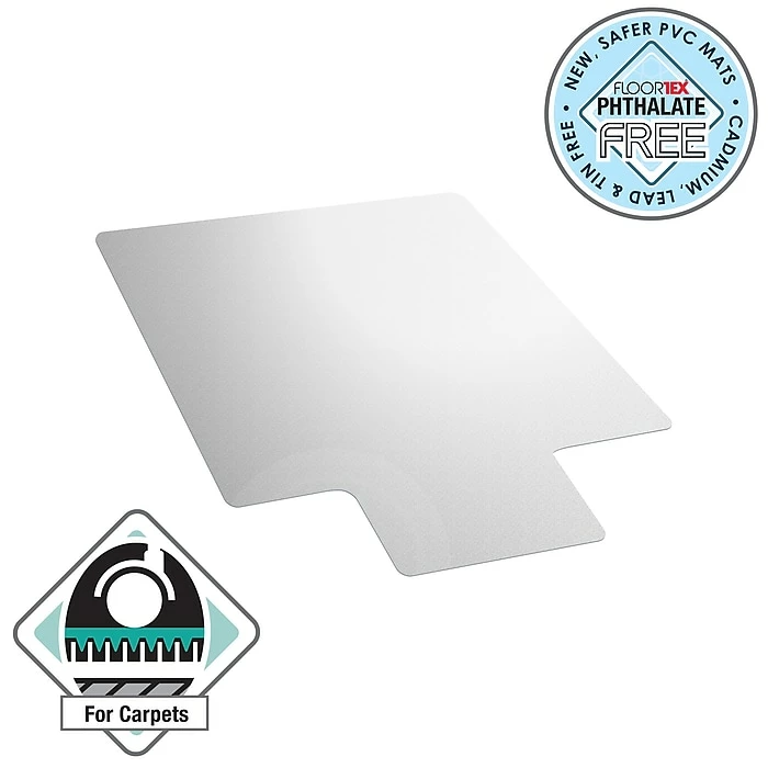 Cleartex Floortex® Advantagemat® 45" X 53" Rectangular With Lip Chair Mat For Carpets Up To 3/4", Vinyl (11341540LV) 3 Cleartex Floortex® Advantagemat® 45" X 53" Rectangular With Lip Chair Mat For Carpets Up To 3/4", Vinyl (11341540LV) - Image 3