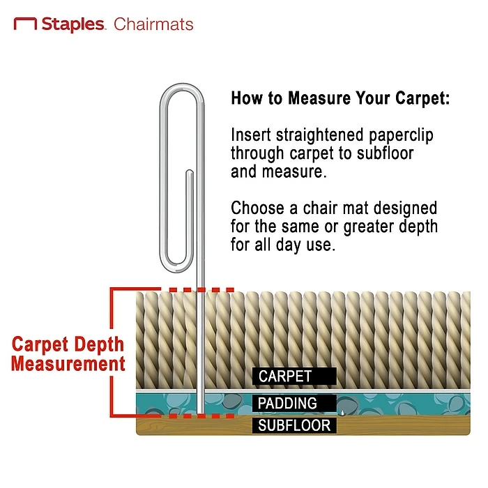 Staples ES ROBBINS® 46" X 60'' Rectangular Carpet & Hard Floor Chair Mat, Vinyl (ESR120321) 7 Staples ES ROBBINS® 46" X 60'' Rectangular Carpet & Hard Floor Chair Mat, Vinyl (ESR120321) - Image 7