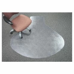 Deflect-O SuperMat Beveled 60'' X 66'' Chair Mat For Firm Commercial Carpets, Vinyl Clear (CM14003K)