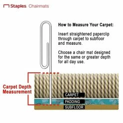 Staples® 36" X 48'' Rectangle Chair Mat For Medium Pile Carpet, Vinyl (51494-CC) -Office Chair Mats Sales Store unnamed file 645