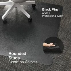 Staples 36" X 48" Low Pile Carpet Chair Mat, Rectangular, Black Vinyl (26991) -Office Chair Mats Sales Store unnamed file 76