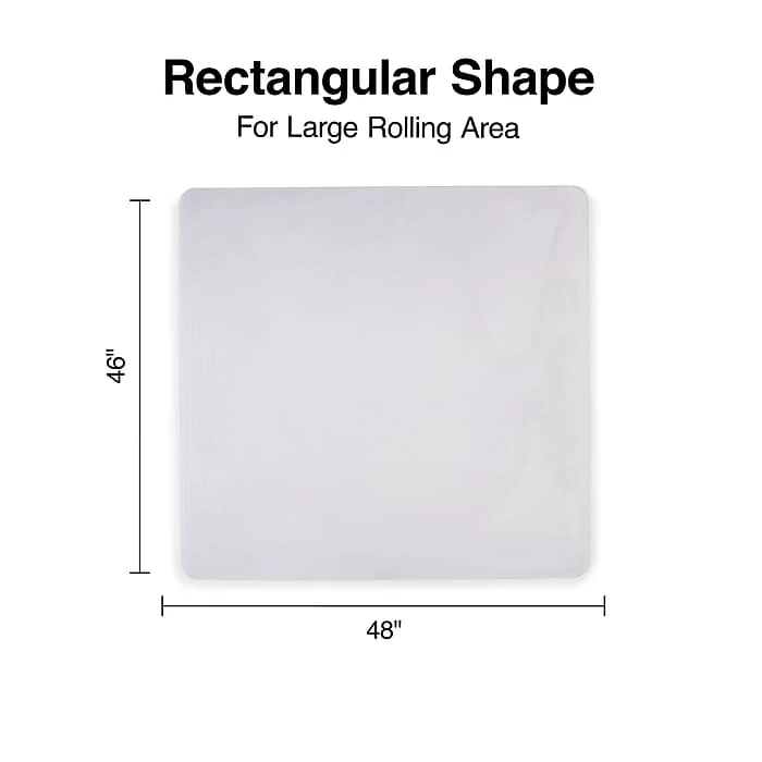 Staples 46" X 48'' Rectangular Medium Pile Carpet Or Hard Floor Chair Mat, Vinyl (28816) 5 Staples 46" X 48'' Rectangular Medium Pile Carpet Or Hard Floor Chair Mat, Vinyl (28816) - Image 5