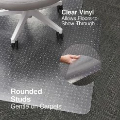 Staples 36" X 48" Flat Pile Carpet Chair Mat, Rectangular, Vinyl (27013-US/CC) -Office Chair Mats Sales Store unnamed file 8
