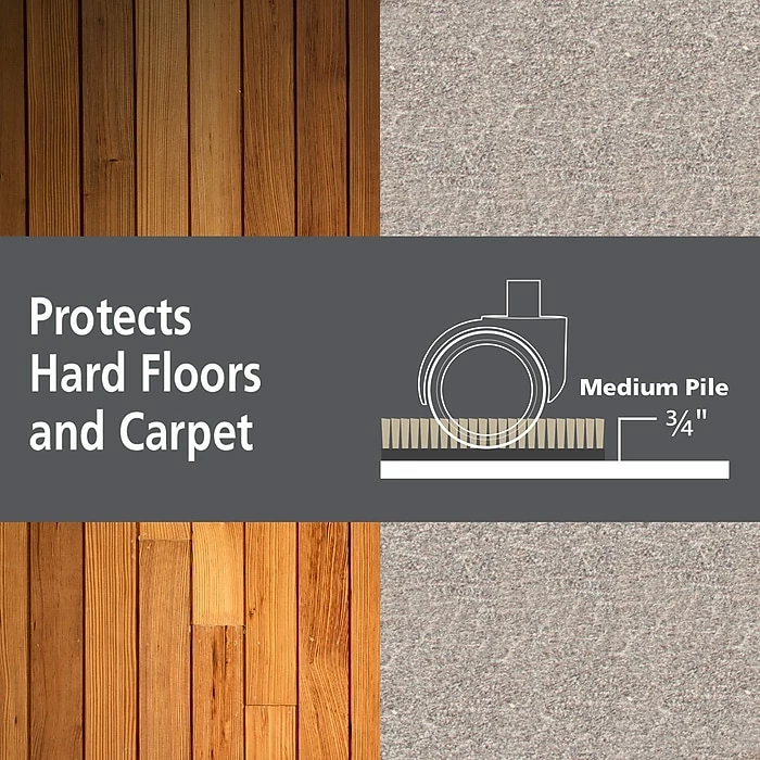 Staples 35.5" X 47.5" Laminated Chairmat, Medium Pile Carpet Or Hard Floors, Driftwood (54783) 3 Staples 35.5" X 47.5" Laminated Chairmat, Medium Pile Carpet Or Hard Floors, Driftwood (54783) - Image 3