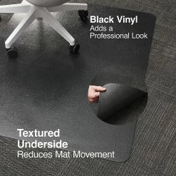 Staples 36" X 48" Rectangular Chair Mat For Hard Floor, Black Vinyl (26990) 8 Staples 36" X 48" Rectangular Chair Mat For Hard Floor, Black Vinyl (26990) -Office Chair Mats Sales Store unnamed file 876