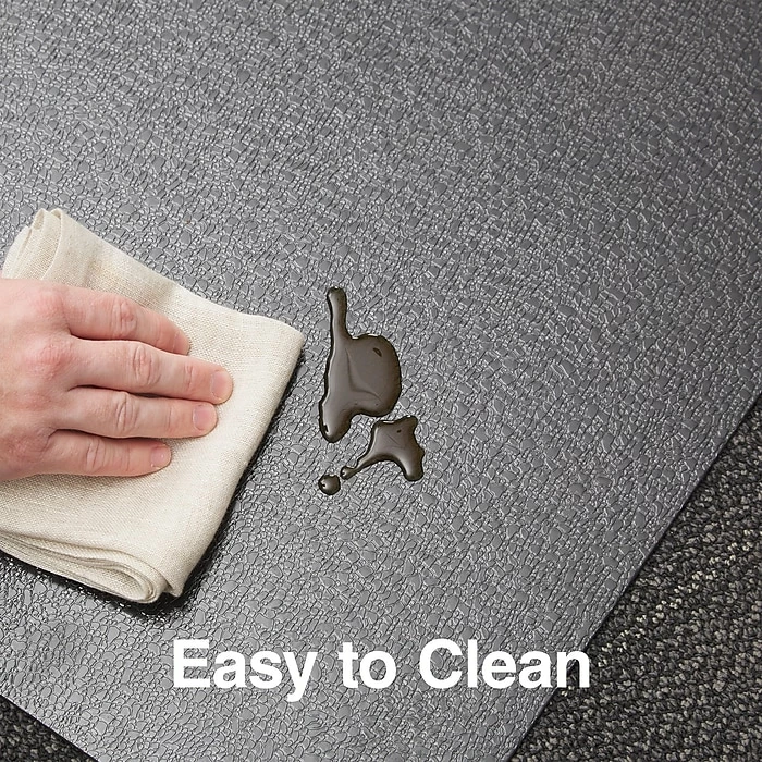 Staples 36" X 48" Rectangular Chair Mat For Hard Floor, Black Vinyl (26990) 4 Staples 36" X 48" Rectangular Chair Mat For Hard Floor, Black Vinyl (26990) - Image 4