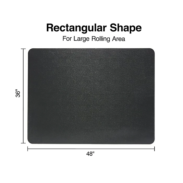 Staples 36" X 48" Rectangular Chair Mat For Hard Floor, Black Vinyl (26990) 5 Staples 36" X 48" Rectangular Chair Mat For Hard Floor, Black Vinyl (26990) - Image 5
