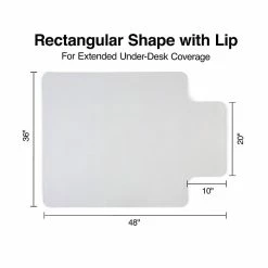 Staples 36" X 48'' Hard Floor Chair Mat, Rectangular W/ Lip, Clear Vinyl (STP-15987) 10 Staples 36" X 48'' Hard Floor Chair Mat, Rectangular W/ Lip, Clear Vinyl (STP-15987) -Office Chair Mats Sales Store unnamed file 890