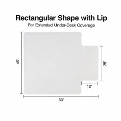 Staples 45" X 53'' Rectangular Hard Floor Chair Mat W/Lip, Clear (20231-CC) 10 Staples 45" X 53'' Rectangular Hard Floor Chair Mat W/Lip, Clear (20231-CC) -Office Chair Mats Sales Store unnamed file 914