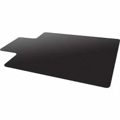 Deflect-O EconoMat 36" X 48'' Rectangular W/Lip Chair Mat For Hard Floor, Vinyl (CM21112BLKCOM)