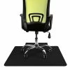 Mind Reader Standard 36" X 48" Rectangular With Lip Chair Mat For Hard Floor, Polypropylene (OFFCMAT-BLK)